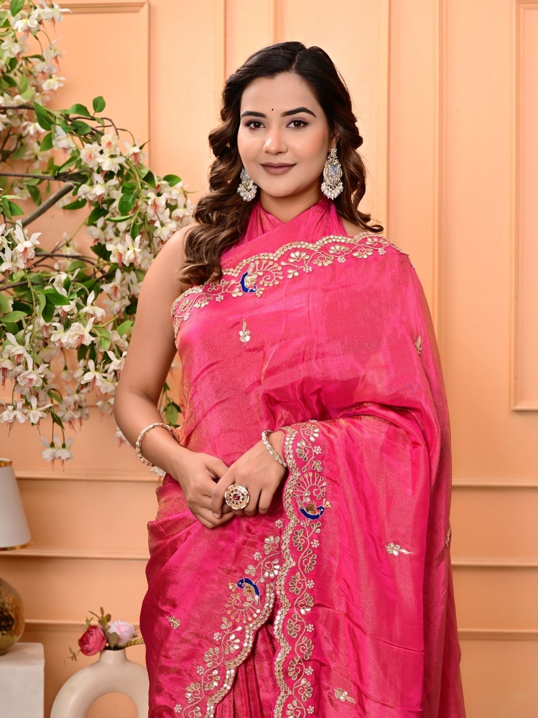 Pure H.O. Silk Saree with Gottapatti, Sequence & Marodi Work | Royal Festive & Wedding Wear